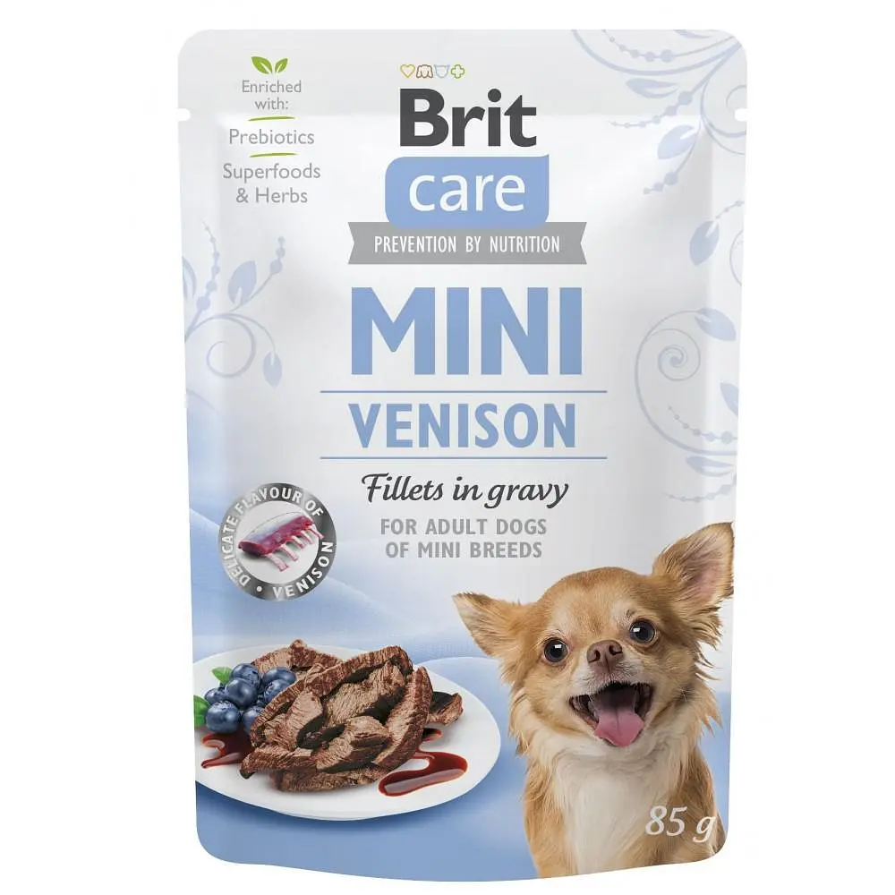 Вологий корм Brit Care Mini для собак з філе дичини в соусі 85 г (арт.100220/4456)