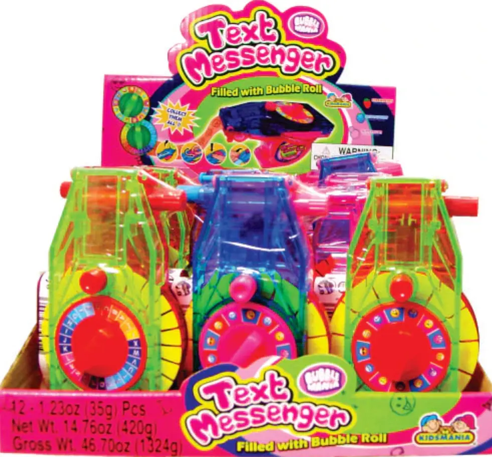 Жувальна гумка з диспенсером Bubble Mania Text Messenger Bubble Gum 35г - фото 7