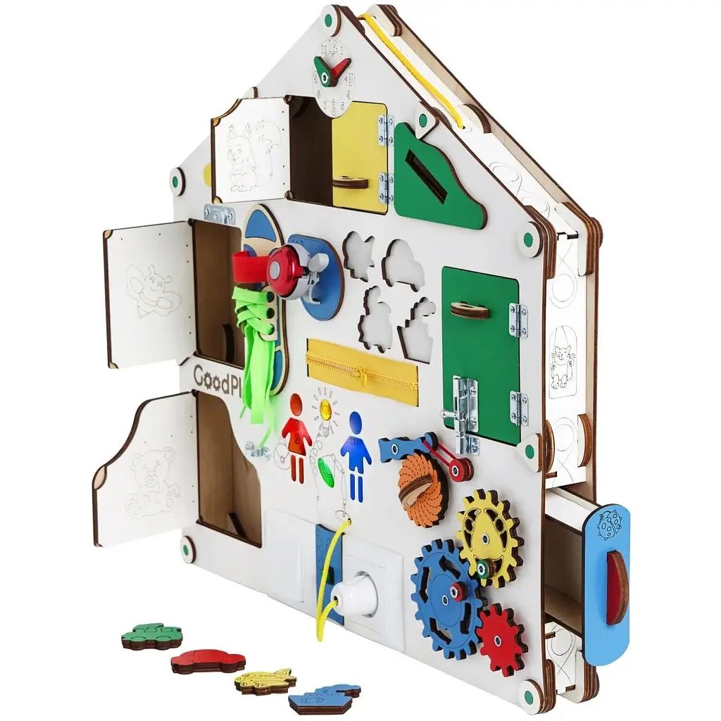 Бизиборд GoodPlay с подсветкой развивающий 55х52х11 см (D004) - фото 2