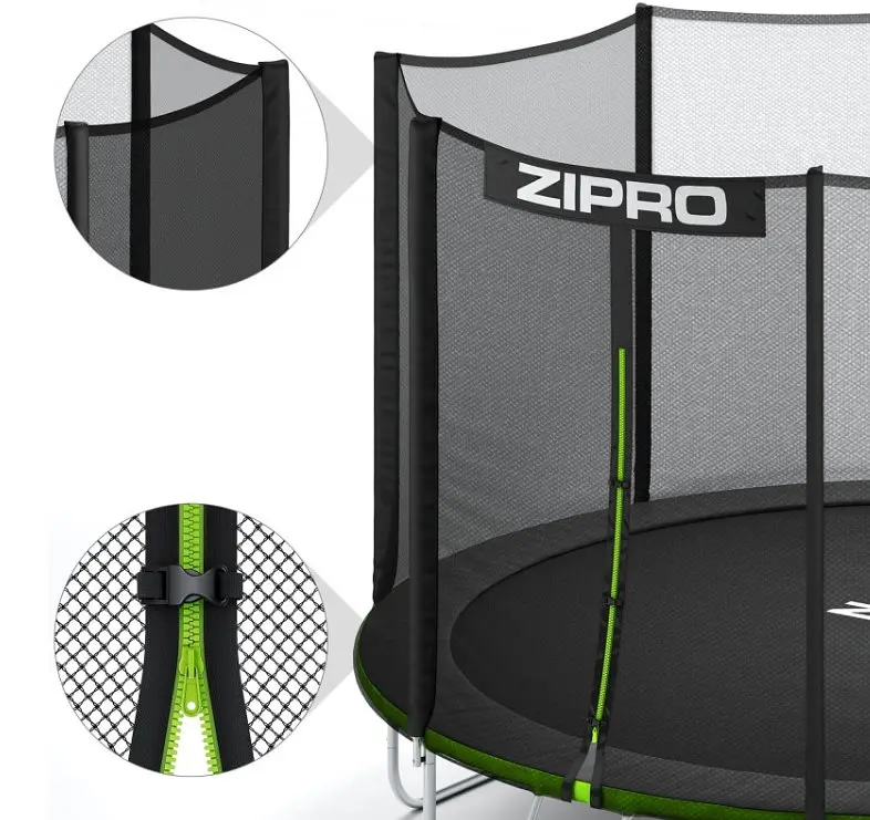Батут із внутрішньою сіткою Zipro Jump Pro 16 футів 496 см чорно-зелений (5902659840752) - фото 4