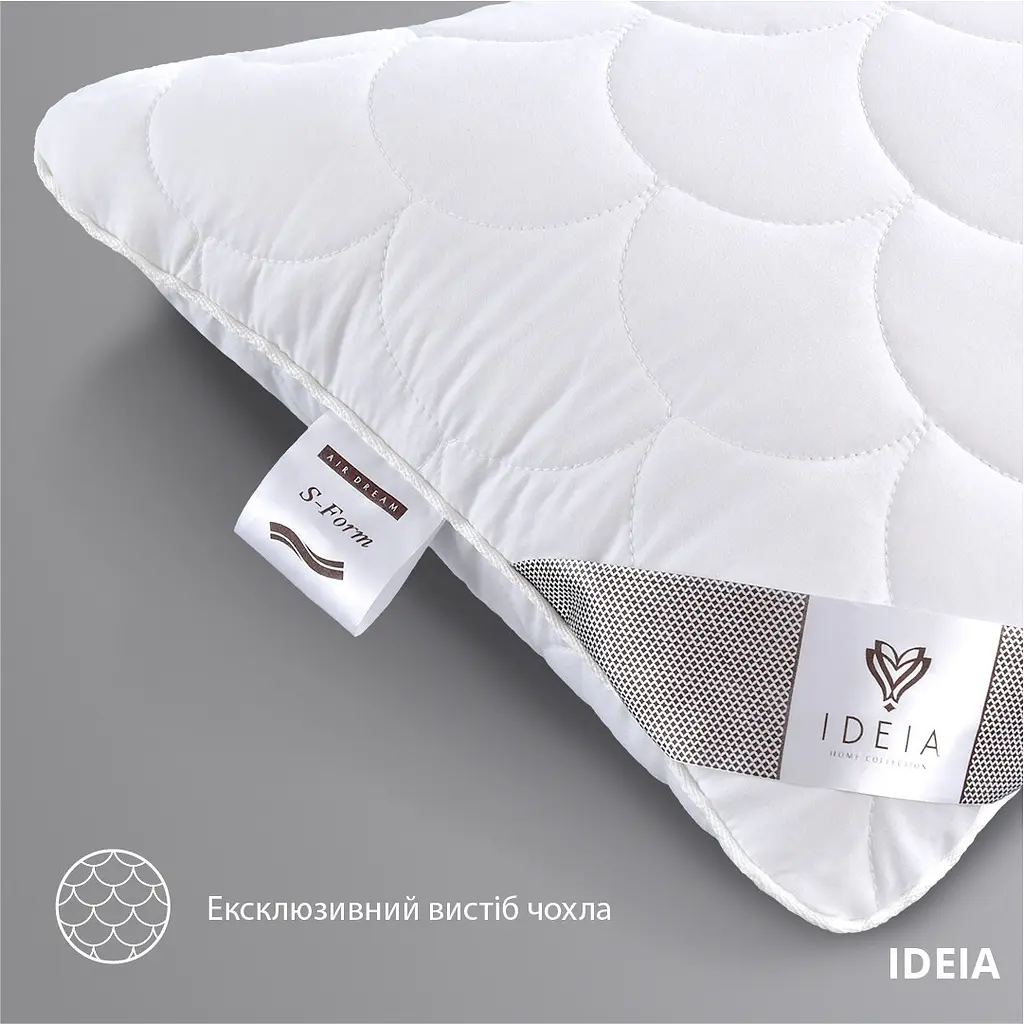 Подушка длинная IDEIA 40x130 - S-Form для сна и отдыха белая (08-13255) - фото 7