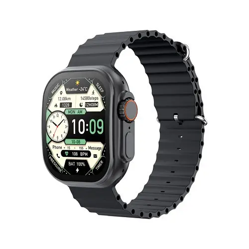 Смарт-часи XO M11Ultra Curved Screen 9th Generation Wireless Charging Smart Talking Watch чорний - фото 4