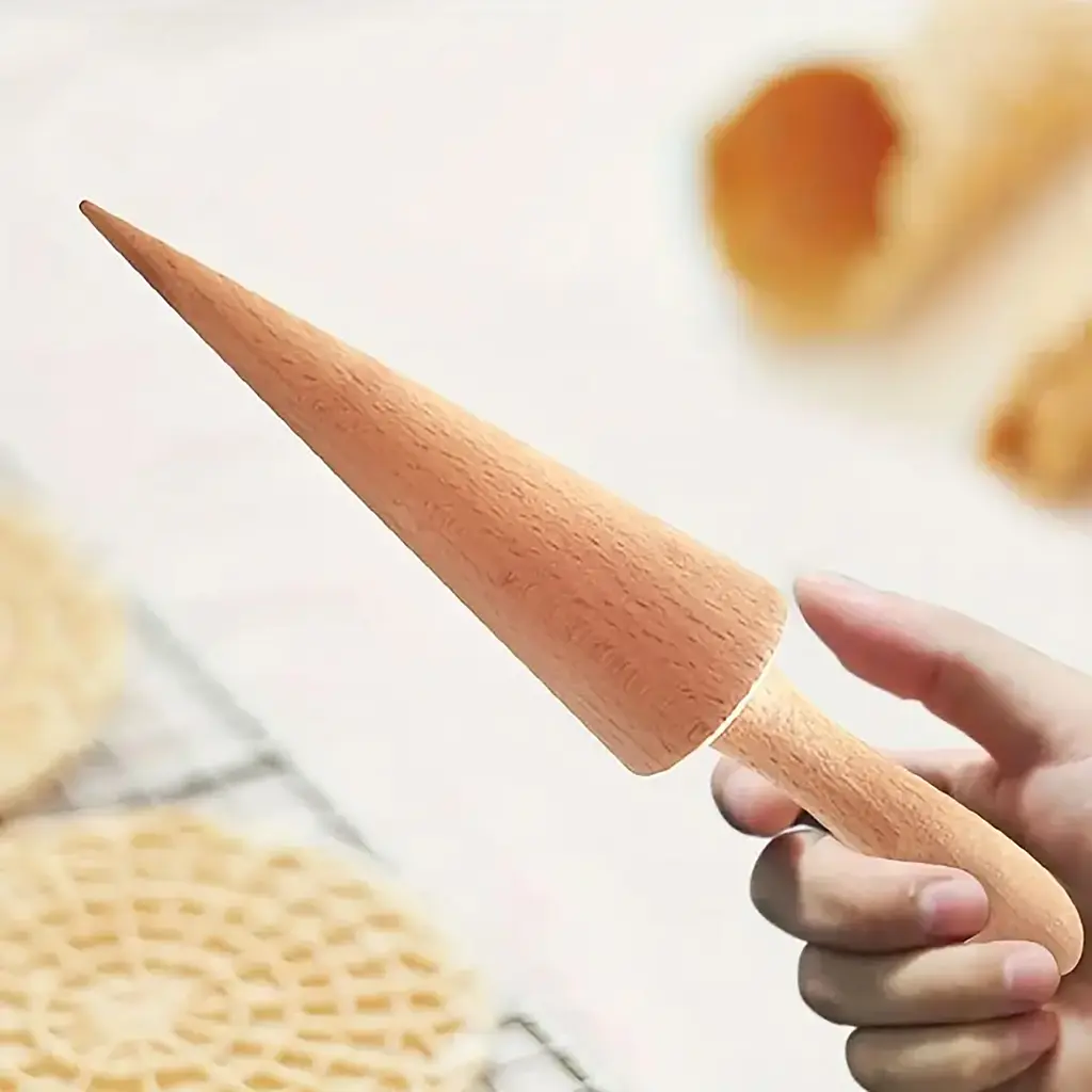 Деревянная форма-конус для сворачивания вафель и трубочек 24 см, Kitchen Master 87909 - фото 4