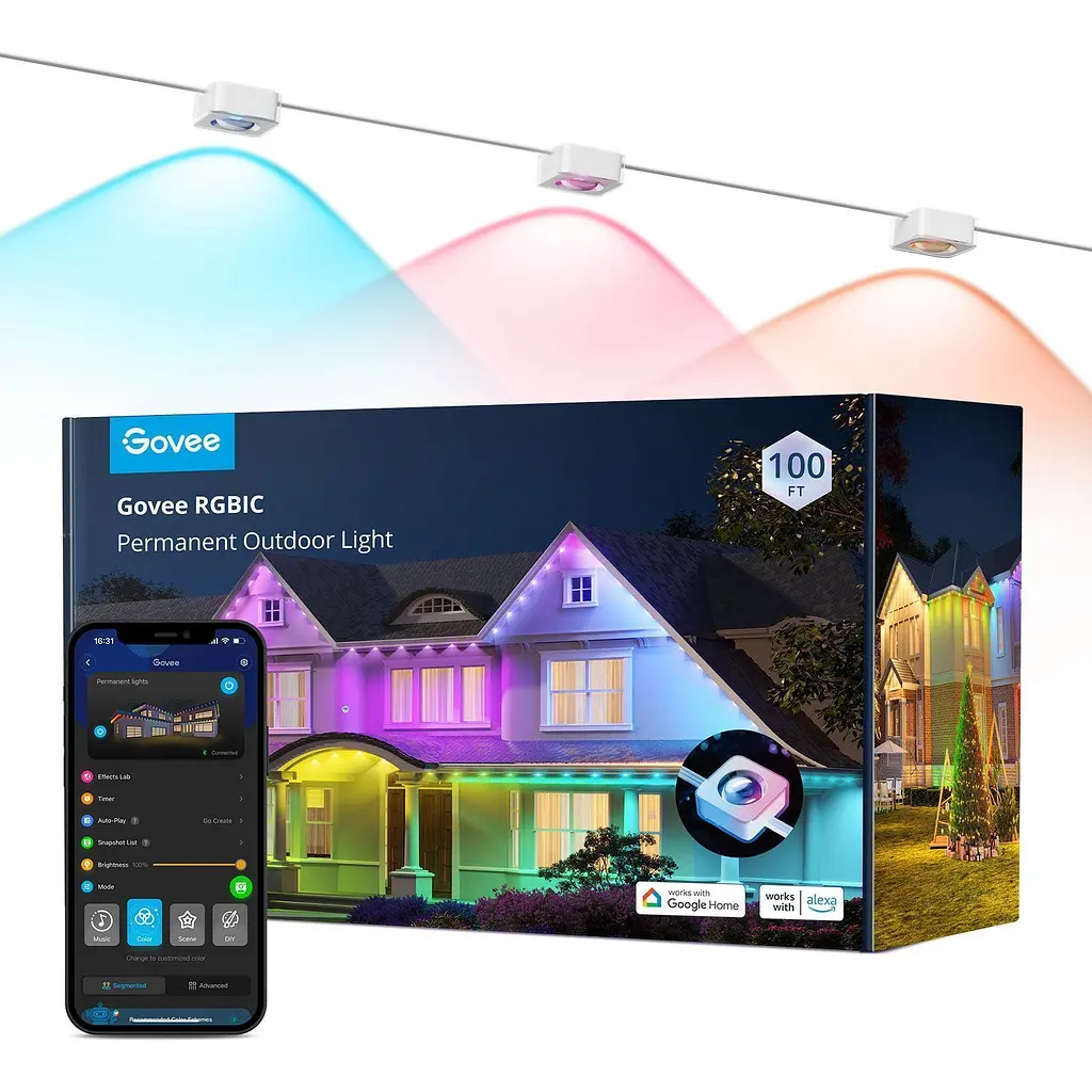 Розумна світлодіодна гірлянда Govee H705A Permanent Outdoor Lights RGBIC 30м (H705A3D1) [145625] - фото 3