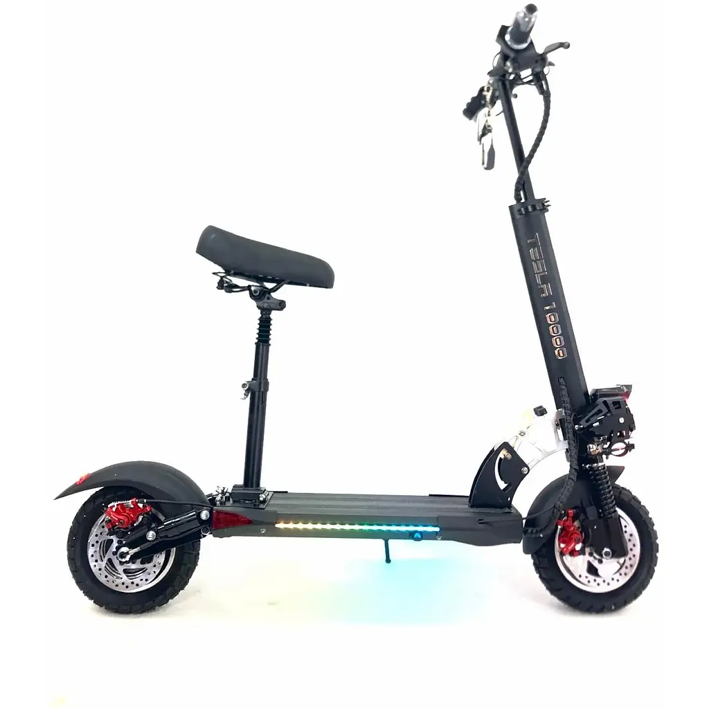 Електросамокат із сидінням Tesla 10000 NEW (1000W, 48V, 21Ah) Чорний - фото 4