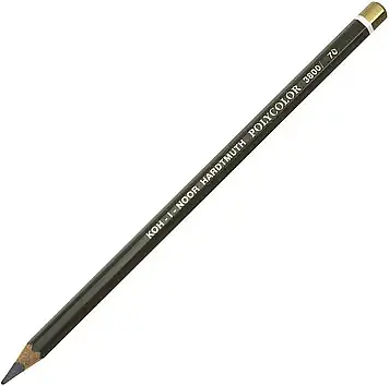 Олівець кольор. "Koh-i-noor" №3800/70 Polycolor художн.dark grey/темн.-сірий(12)