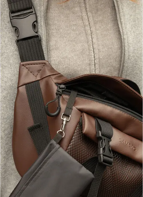 Велика жіноча поясна сумка бананка Sambag 38х21 см sum0027235 - фото 2