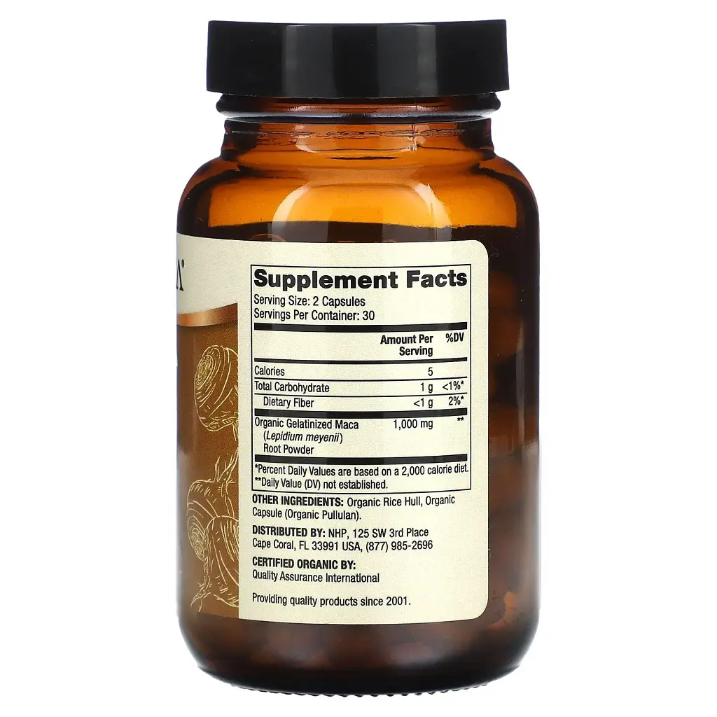 Мака желатинизированная Dr. Mercola Maca Gelatinized органическая 60 капсул - фото 2