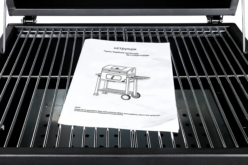 Грилі вугільні барбекю мангал з кришкою BBQ LV20014228P - фото 3