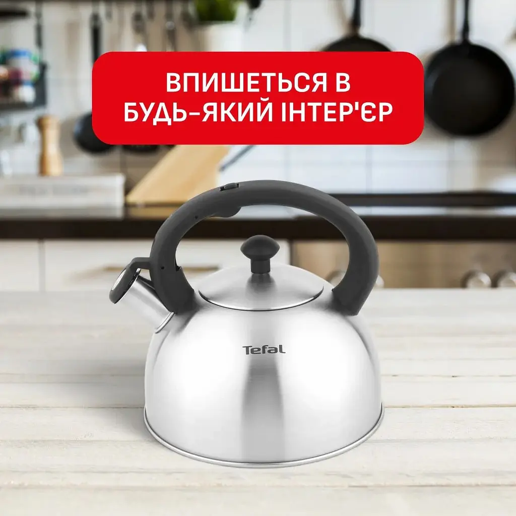 Чайник зі свистком Tefal Duetto+ 2.5 л сірий (N4210310) - фото 4