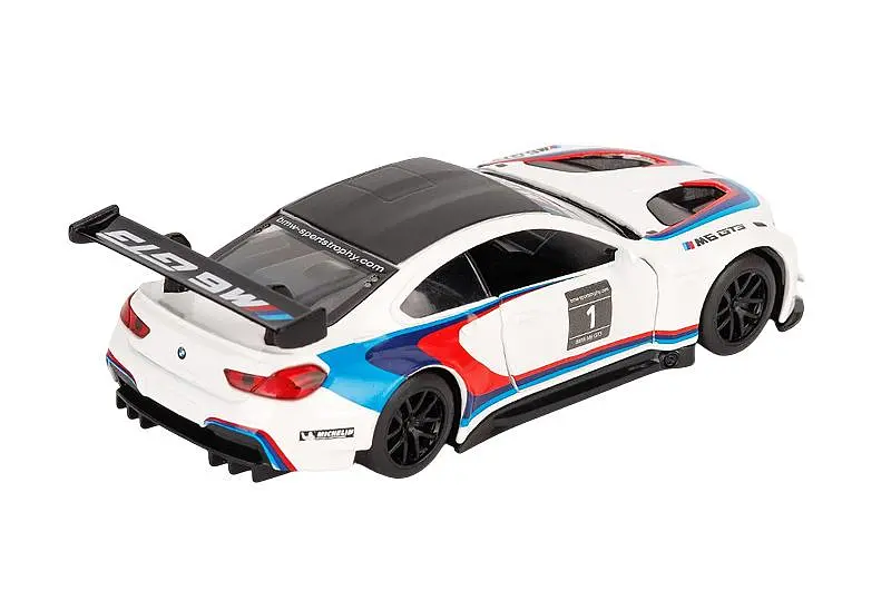 Іграшкова машинка гоночна BMW M6 GT3 1:44 Автопром металева 4368, в коробці 14,5х6,5х7см - фото 4