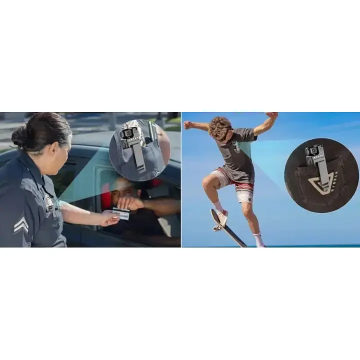 Видеокамера Dometic нагрудная Wi-Fi аккумуляторная боди камера с дисплеем 1.3 дюйма регистратор с фиксацией клипсой UKC L9 - фото 8