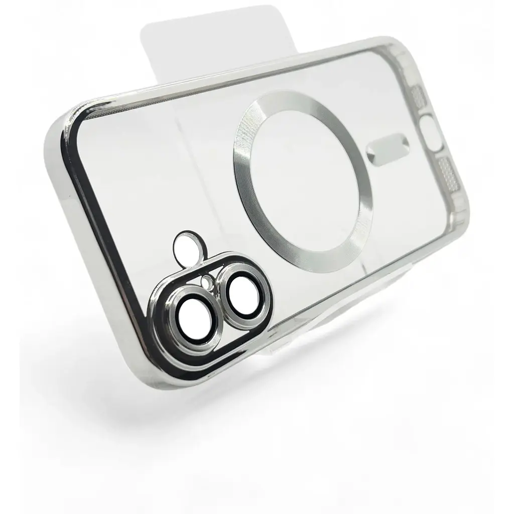 Чехол-накладка BeCover TPU Chrome Case (MagSafe) для iPhone 16 Plus Silver (712078) - фото 3