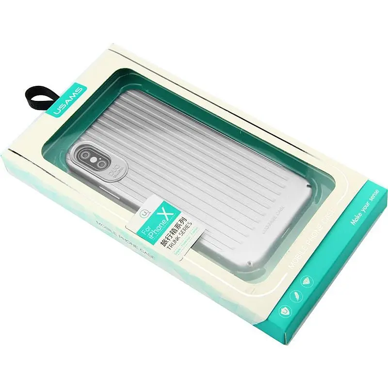 Чохол-накладка Usams Trunk Series Apple iPhone X Silver - фото 2