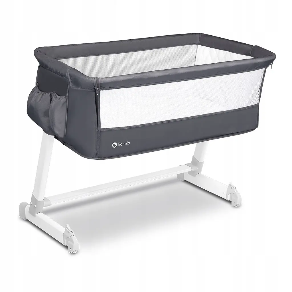 Кроватка приставная Lionelo THEO Dark gray - фото 2