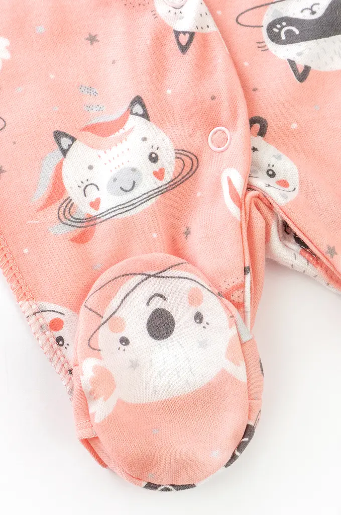 Натільний комбінезон зі швами назовні для новонародженої Pink Panda - фото 4
