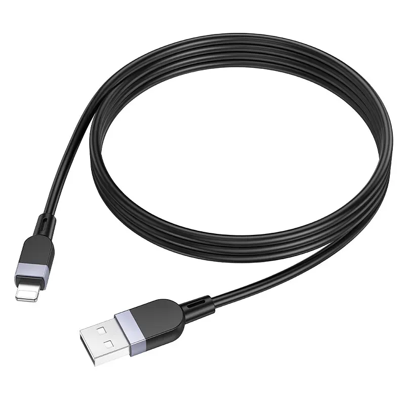 Дата кабель Hoco X 109 Energy silicone USB to Lightning (2 m) Black - фото 2