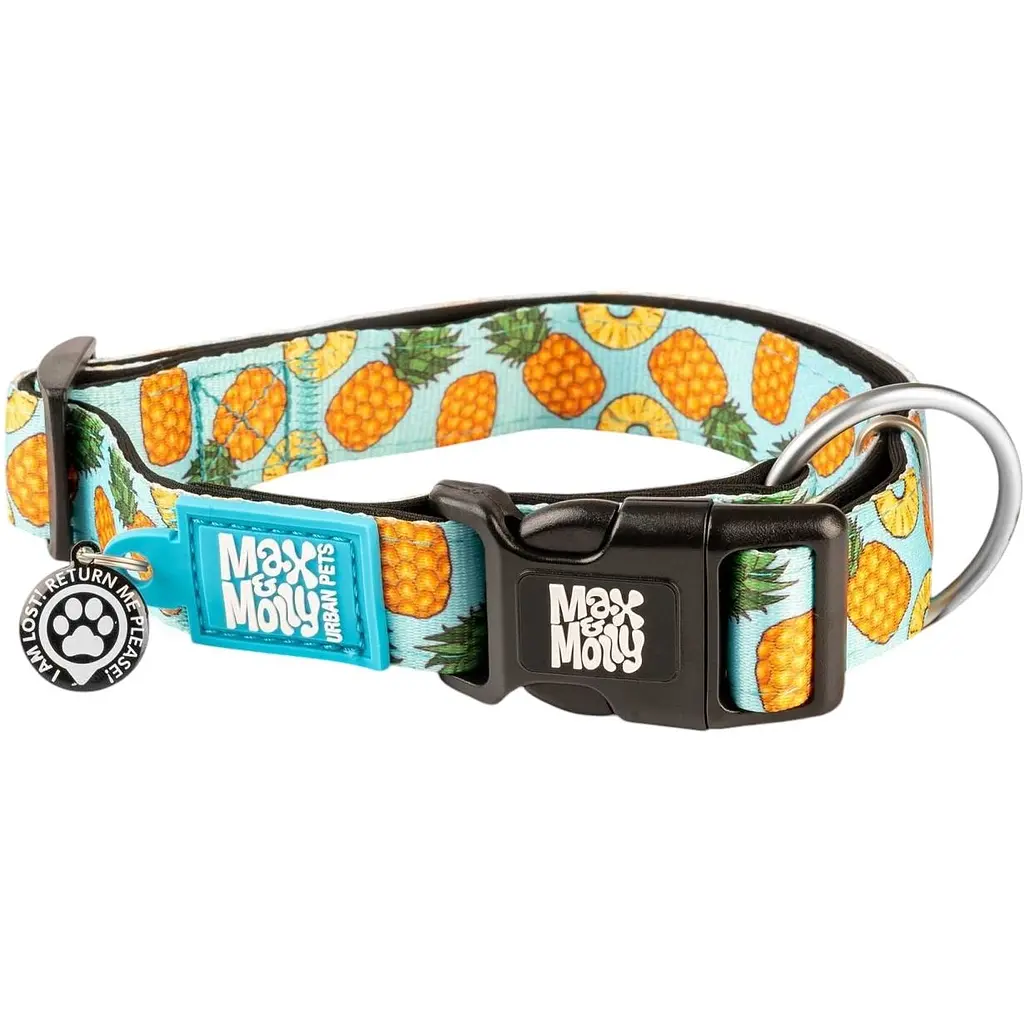 Нашийник для собак Max & Molly Smart ID Collar Sweet Pineapple S 28-45x2 см - фото 1