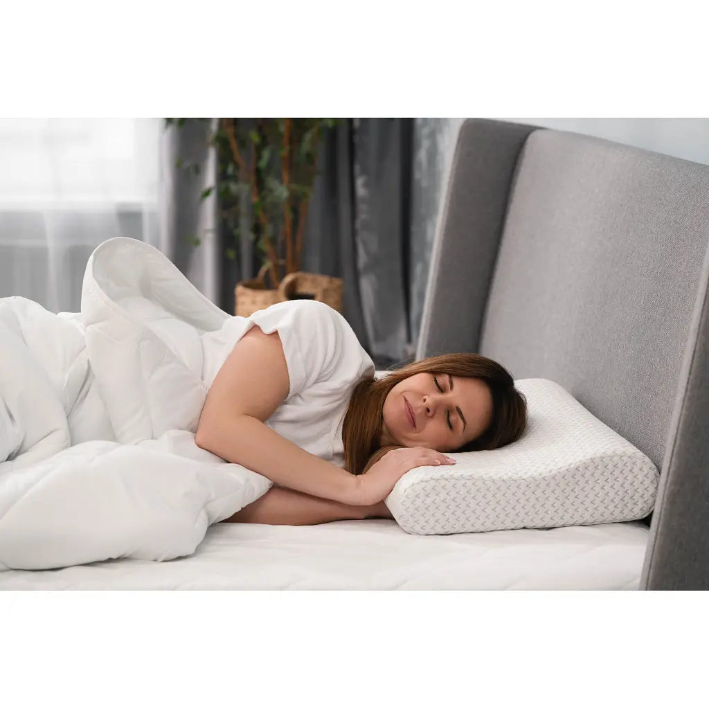 Подушка Ardesto ортопедична Sleepwell хвиля, піна меморі, 60х40х11/9см білий (ART6040COP) - фото 2