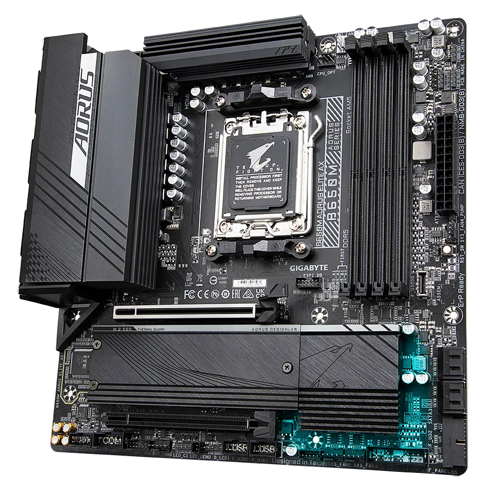 Материнська плата Gigabyte B650M Aorus Elite AX Socket AM5 (B650M AORUS ELITE AX) Б/В - фото 3
