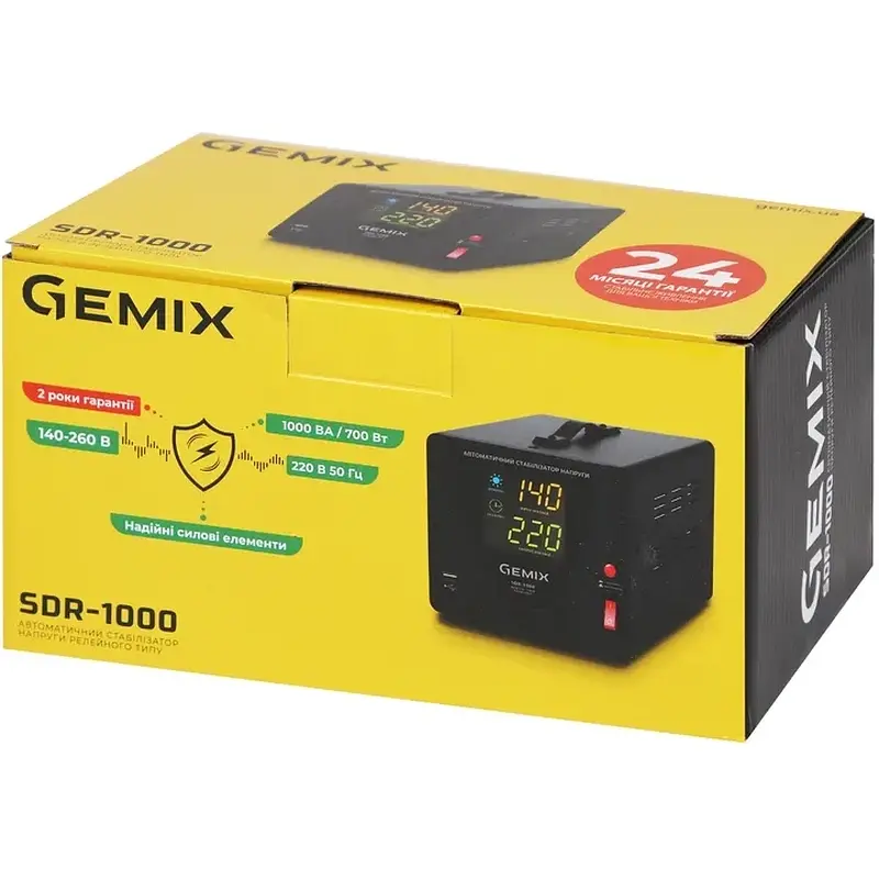 Стабілізатор напруги Gemix SDR-1000 - фото 3