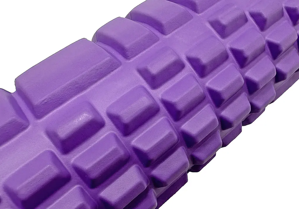 Масажний ролик EasyFit Grid Roller 33 см v.1.1 Фіолетовий - фото 2