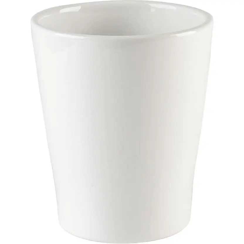 Горщик для квітів МВМ My Home, 16 см, білий (DH-FLOWERS-29 WHITE)