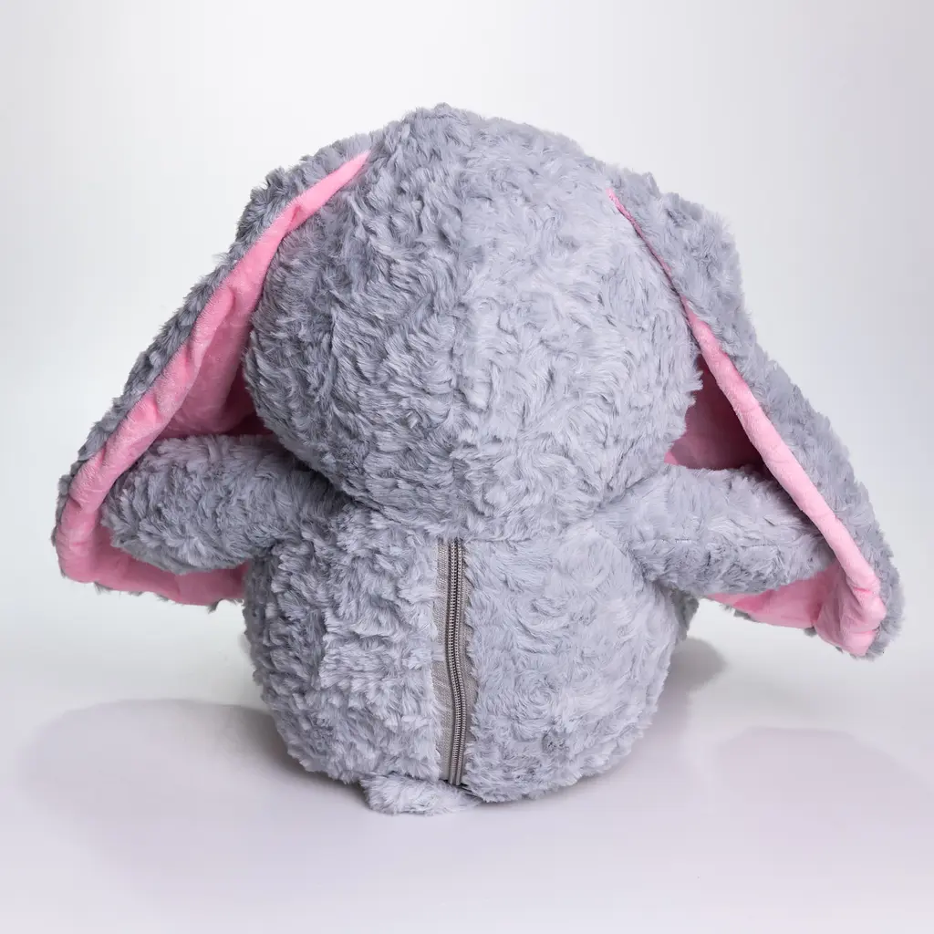 Мягкая игрушка-плед и подушка 3 в 1 Зайка 35×32×40 (см) Серый Colorful Home 509-9G - фото 5