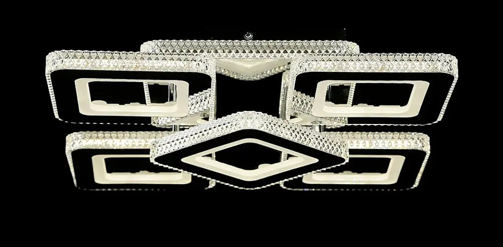 Сучасна стельова LED-люстра LT8010/4+1 LED (CH) - хром, 288 Вт, діаметр 60 см, від 14 до 20 м2 - фото 5