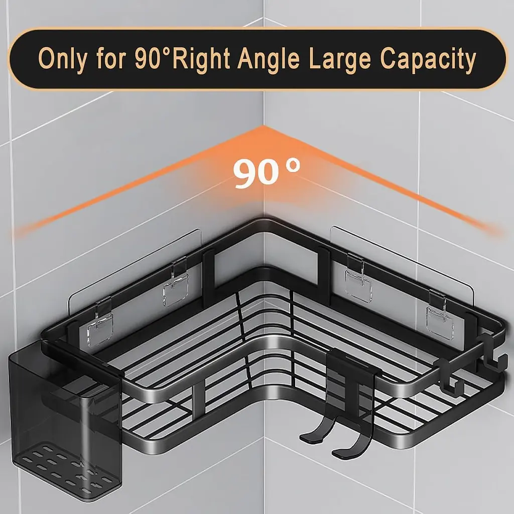 Кутові полиці для ванної Corner Shower Caddy ∙ Компактне та зручне зберігання аксесуарів Corner Shower Caddy - фото 4