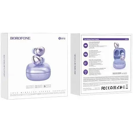 Навушники Borofone Magic Rhyme True Wireless BT Headset Bluetooth BW10 BT5.1, 4h 30/350 mAh 000008371-up - фото 3