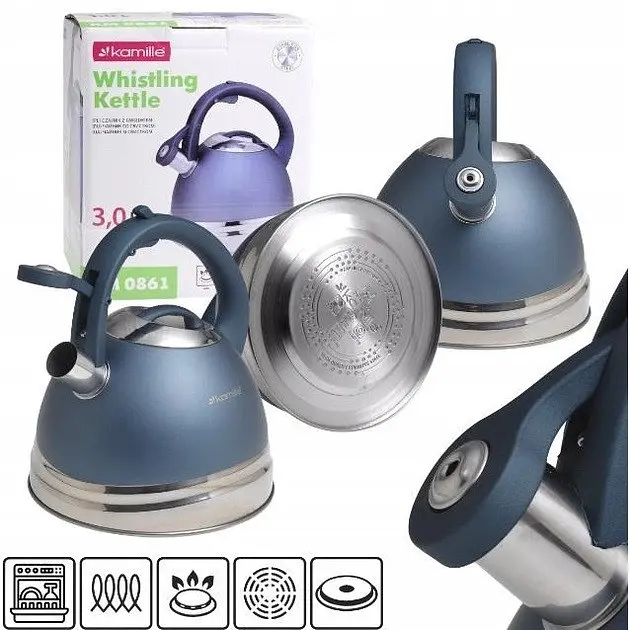 Чайник зі свистком Kamille KM-0861 3.0 л - фото 3
