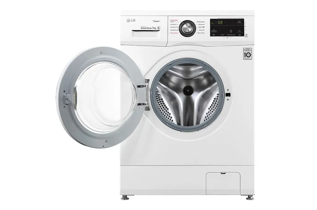 Пральна машина LG з фронтальним завантаженням F2J3HS2W, 7кг, 1200, A+++, Пар, глибина 44см, Дисплей, Інвертор, Білий (F2J3HS2W) - фото 2