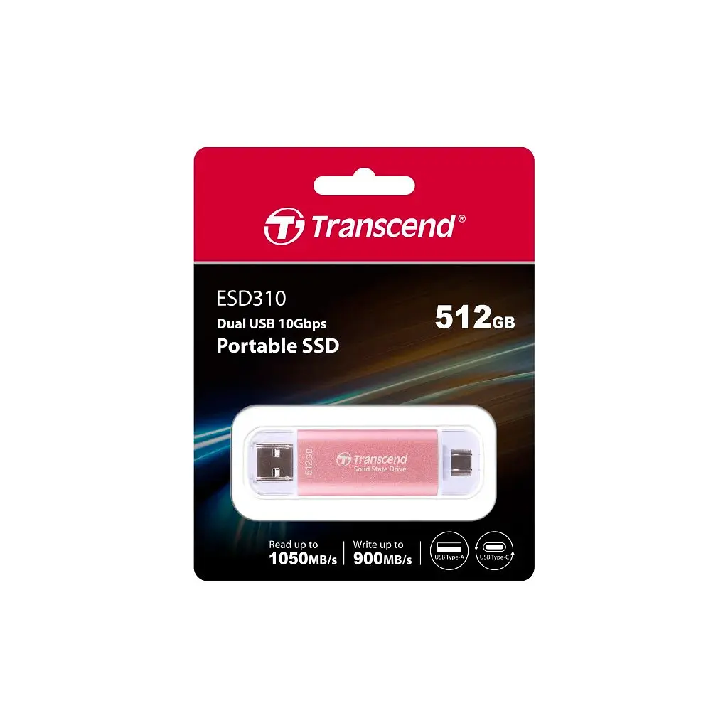 Накопичувач SSD USB 3.2 512GB Transcend (TS512GESD310P) - фото 3