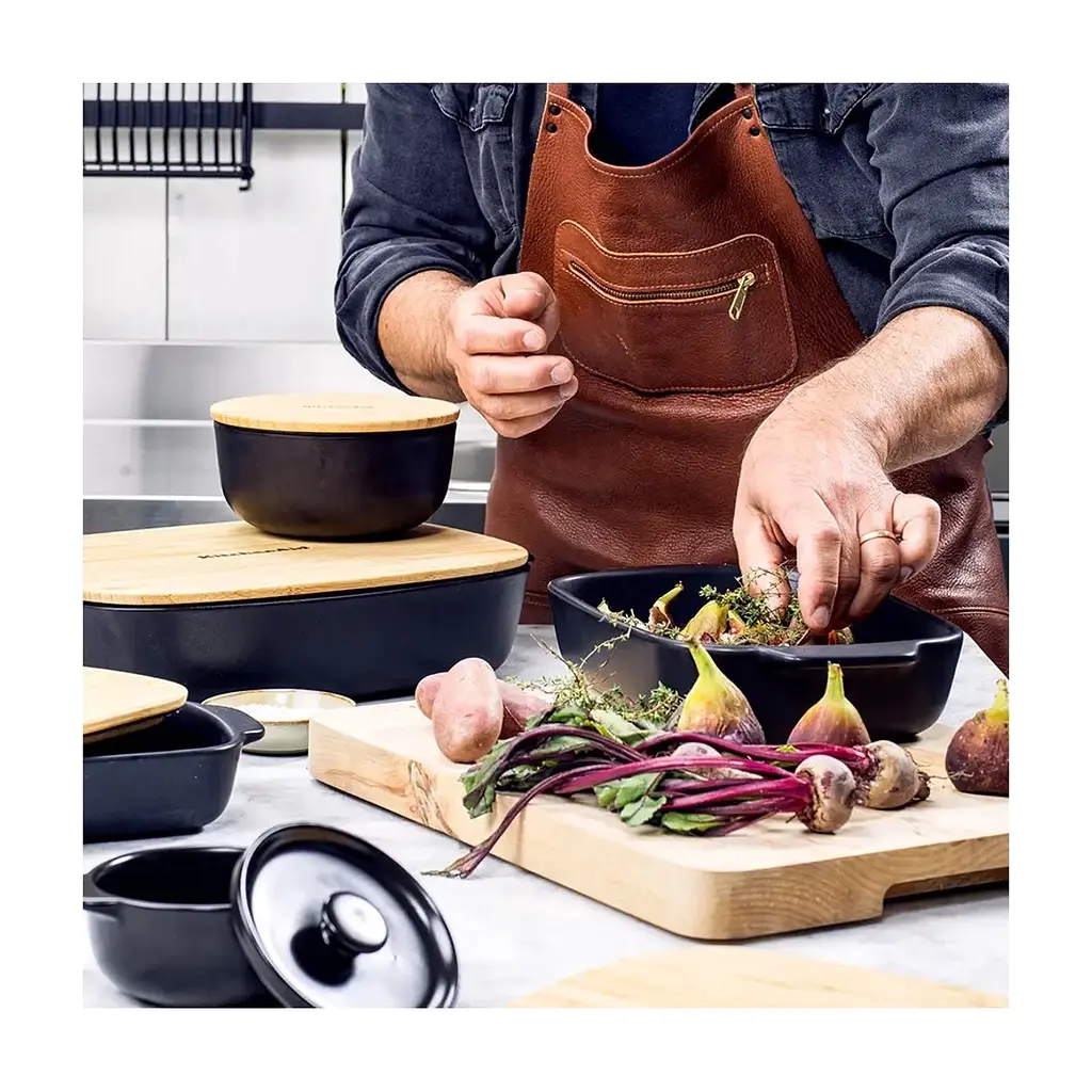 Миска KitchenAid Matte Oven-to-table з чорного керамограніту з кришкою (CC004972-001) - фото 2
