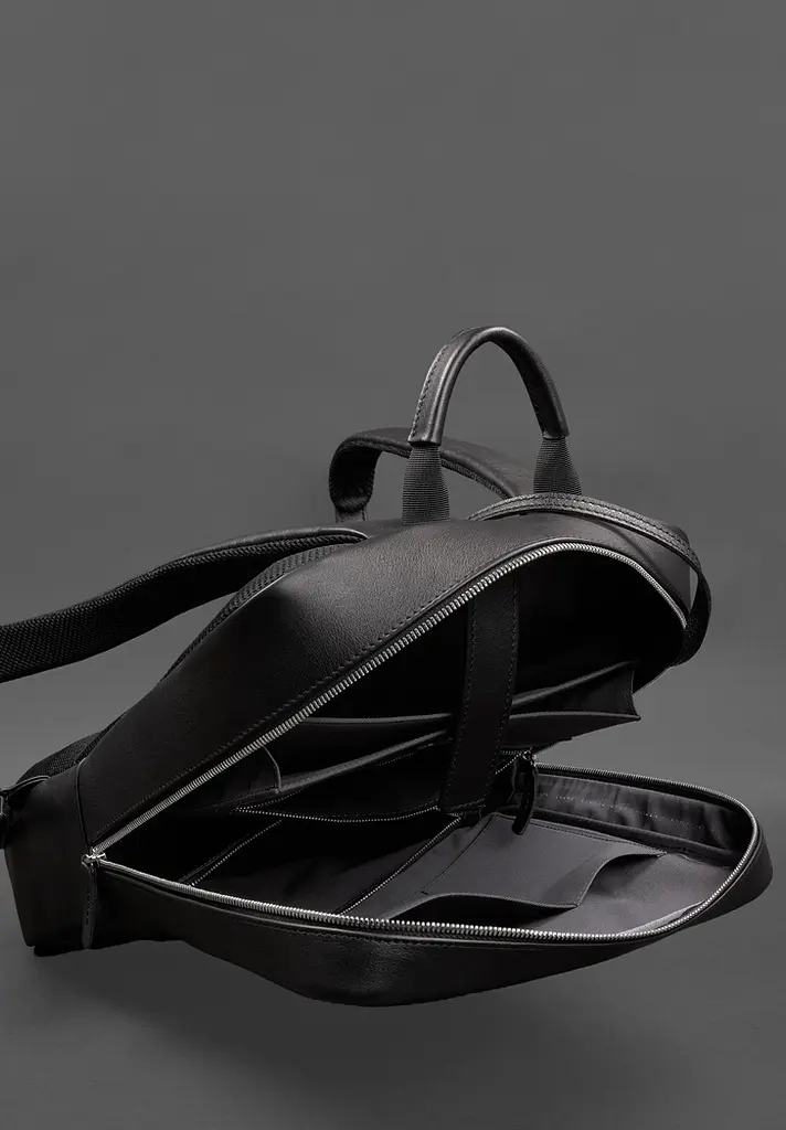 Шкіряний рюкзак Foster 1.1 Чорний - фото 5