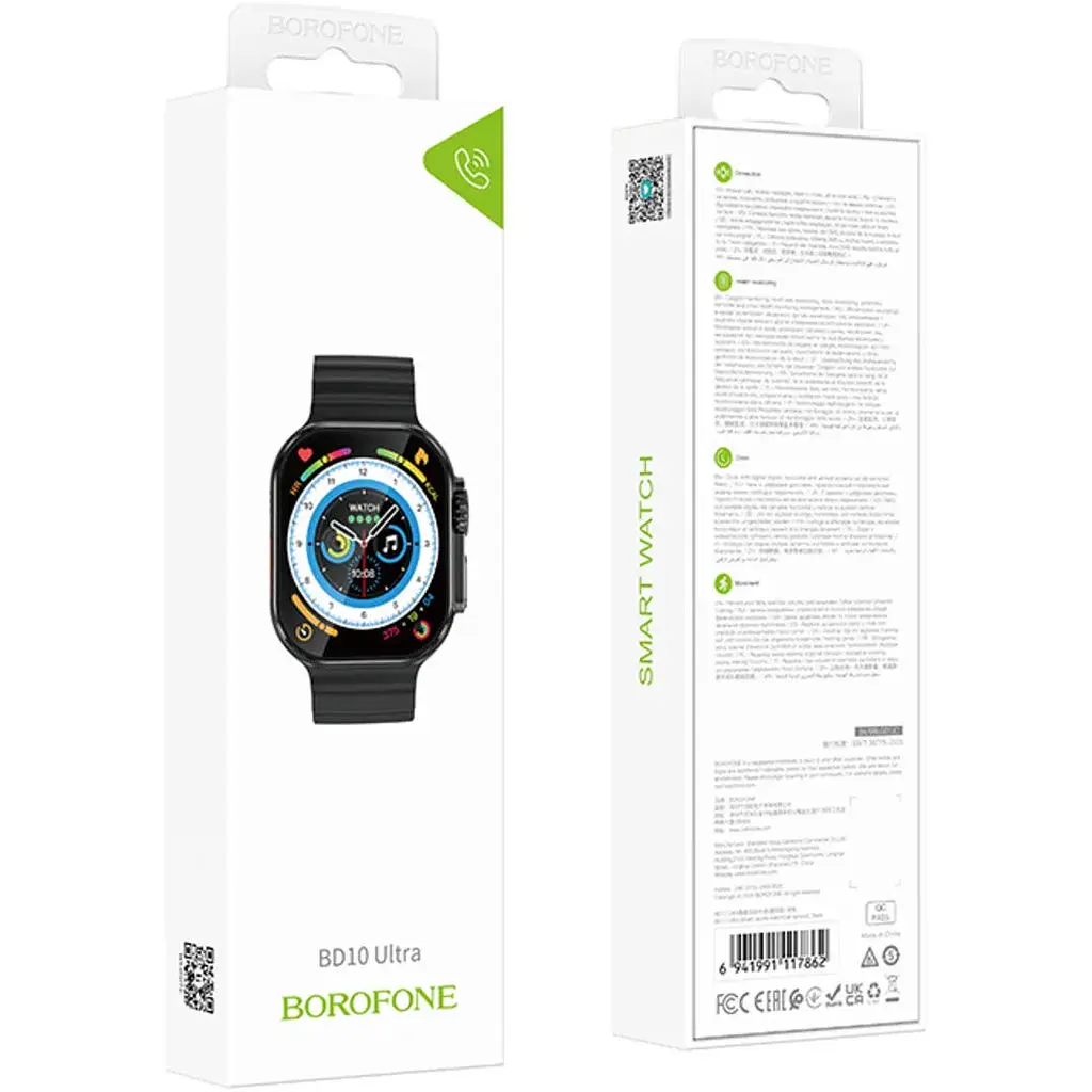 Смарт-часы BOROFONE BD10 Ultra Smart sports watch call version Black - фото 2
