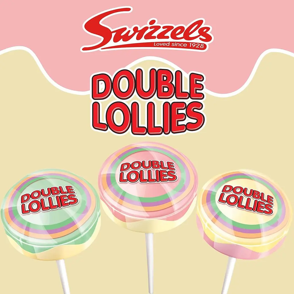 Набір льодяників на паличці Swizzels Double Lollies Sweets Dispenser Box 100шт - фото 3