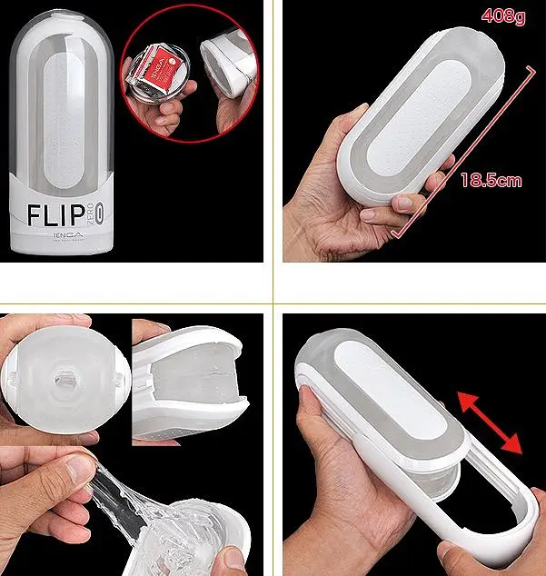 Мастурбатор Tenga Flip Zero інноваційний японський, 18 см (білий) - фото 14