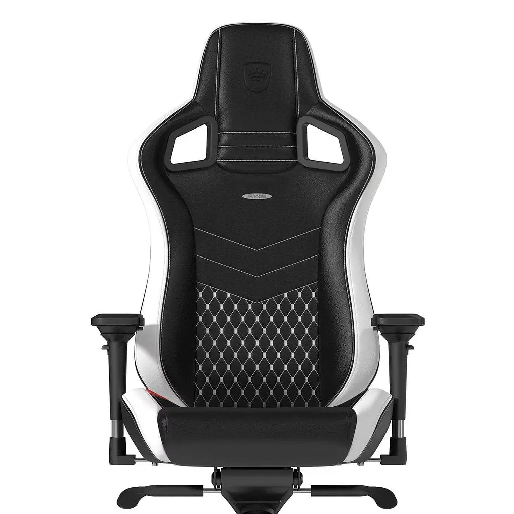 Геймерське крісло Noblechairs EPIC Real Leather Black, White and Red - фото 7