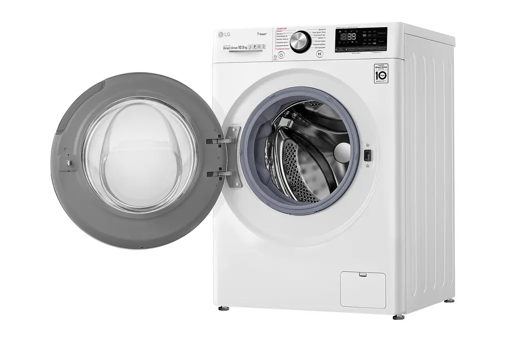 Стиральная машина LG с фронтальной загрузкой F4V9RW9W, 10,5кг, 1400, A+++, Пар, глубина 56см, Дисплей, Инвертор, Белый (F4V9RW9W) - фото 13