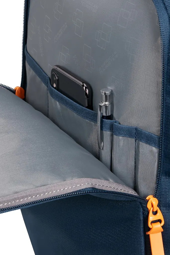Рюкзак Для Путешествий M 15.6" American Tourister TAKE2CABIN NAVY/RADIANT ORANGE 45x36x20 91G*41005 - фото 14
