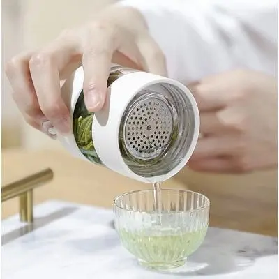 Термос Xiaomi Quange Intelligent Tea Separator Cup White (H8134) - фото 5