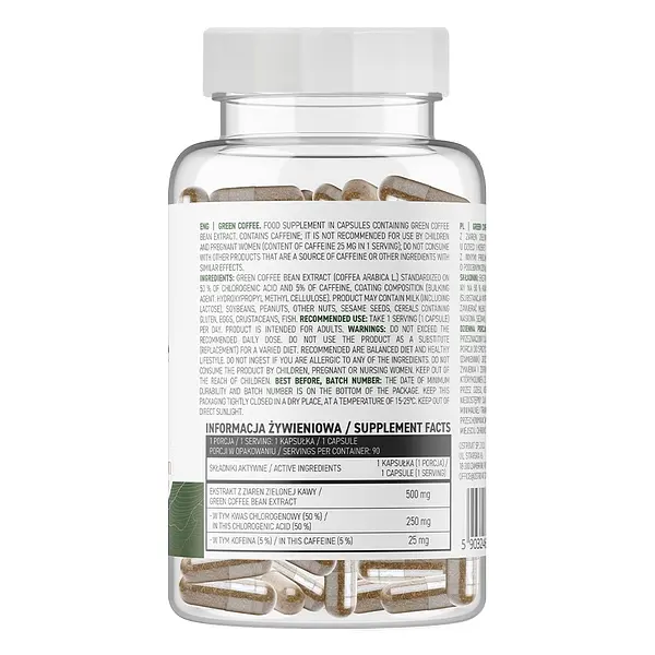 Натуральна добавка OstroVit Vege Green Coffee 90 вегакапсул - фото 2