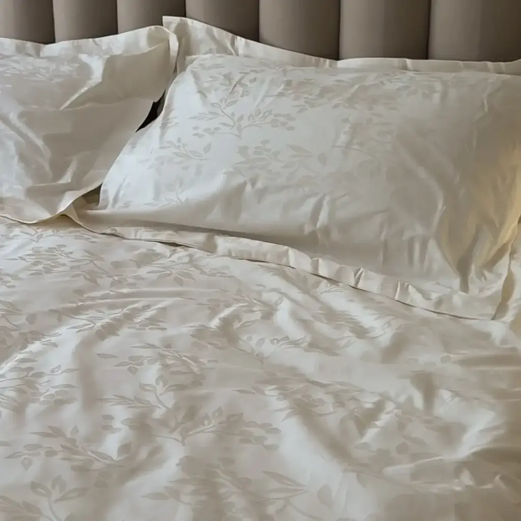 Комплект постельного белья ТЕП Grace Jacquard Milky евро молочный - фото 3