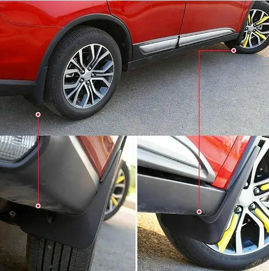 Брызговики для Mitsubishi Outlander 2016-2021 (з расширителями арок) комплект 4 шт (BMTOT1521) - фото 2