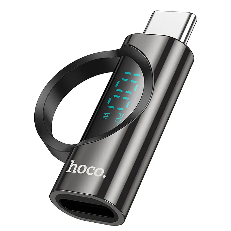 Перехідник Hoco UA32 Type-C male to Type-C female display adapter Black - фото 2