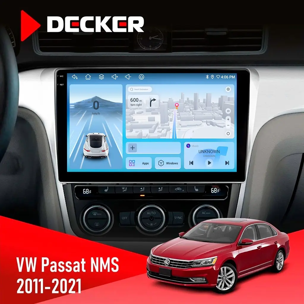 Штатна магнітола Volkswagen Passat NMS 2011-2021 Decker D10-010 6x128, DSP, 4G, 2K Decker (НФ-00009381)
