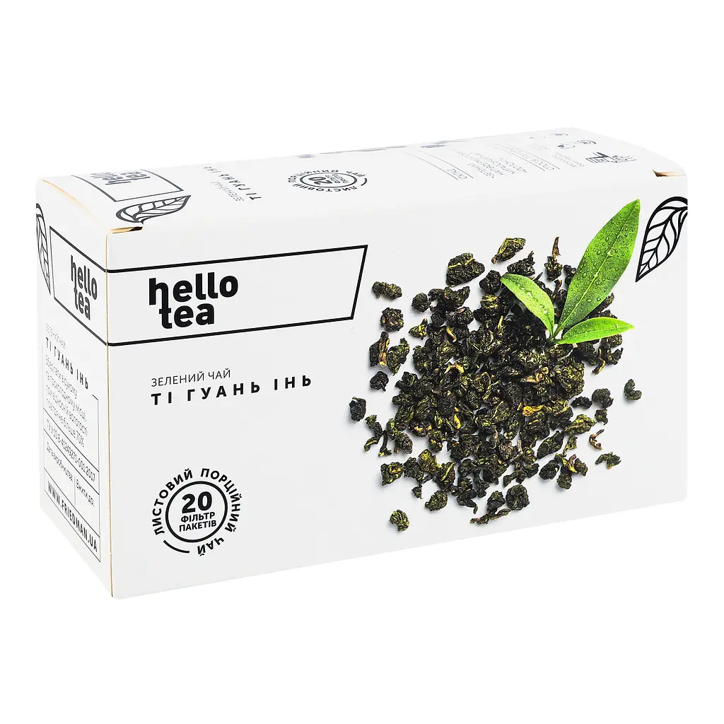 Чай зелений Hello Tea Ті Гуань Інь 40 г (20 шт. х 2 г) (930235) - фото 2