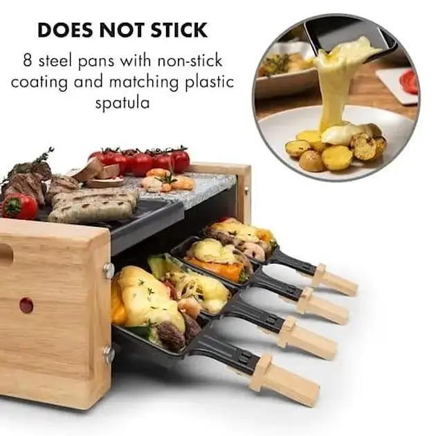 Гриль раклет Klarstein Chateaubriand Nuovo Raclette 1200W (10032729) - фото 3